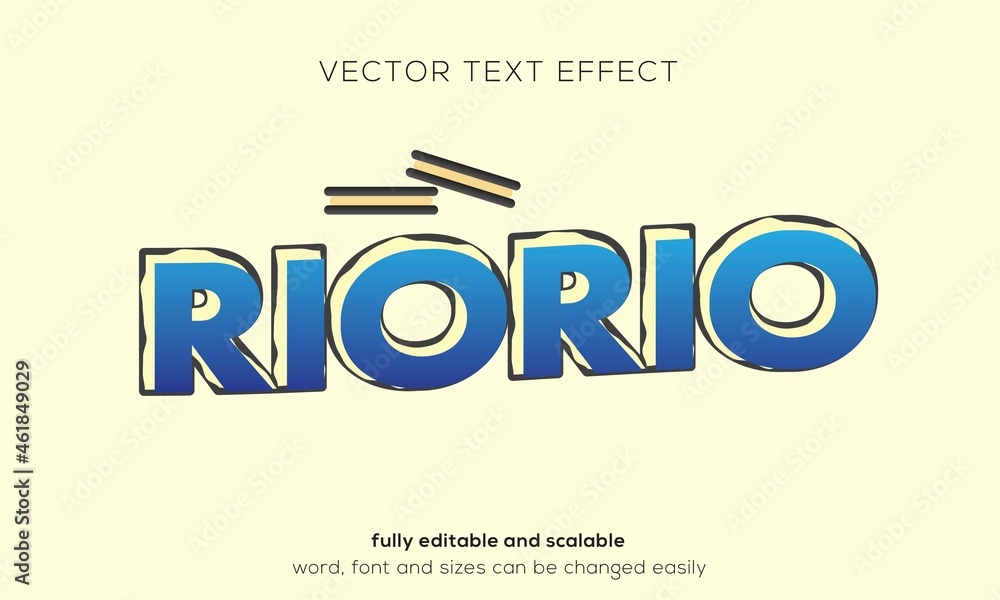 Riorio vector text effect, biscuit style with jam in the middle. bold text style food typoghraphy. Riorio vector text effect, biscuit style with jam in the middle. bold text style food typoghraphy.