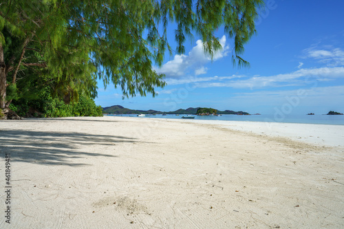 Fototapeta Naklejka Na Ścianę i Meble -  tropical beach at anse volbert on praslin, seychelles