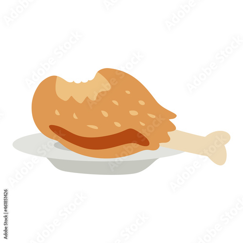Grilled chicken drumstick vector illustration vector design illustration