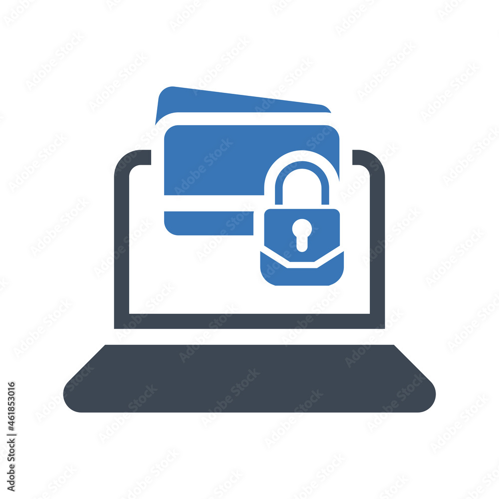 Online payment secure icon Online payment secure icon