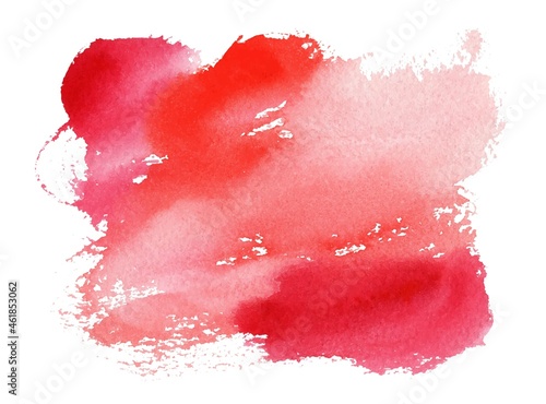 Watercolor abstract background. Vector traced artwork. Red water color blob