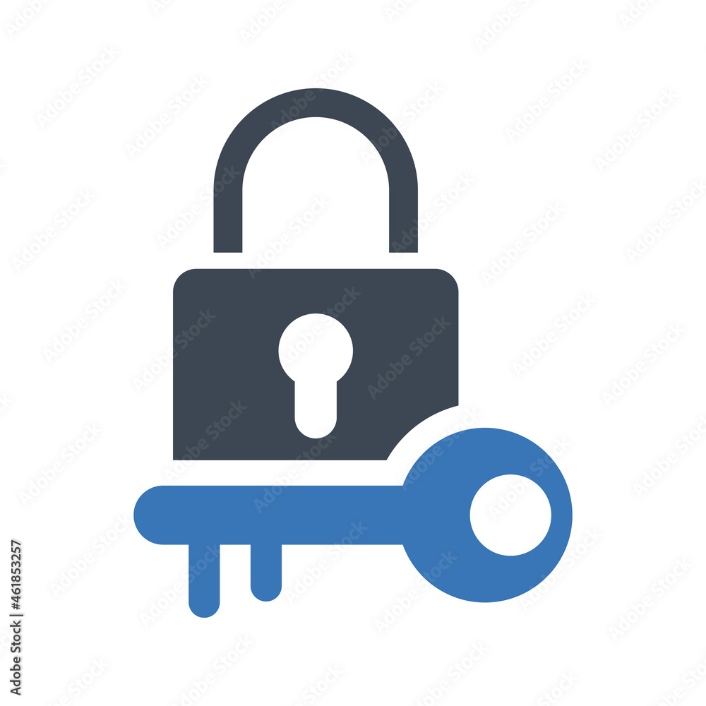 Lock key icon