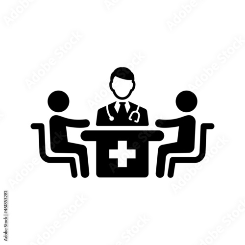 Doctor consulting icon
