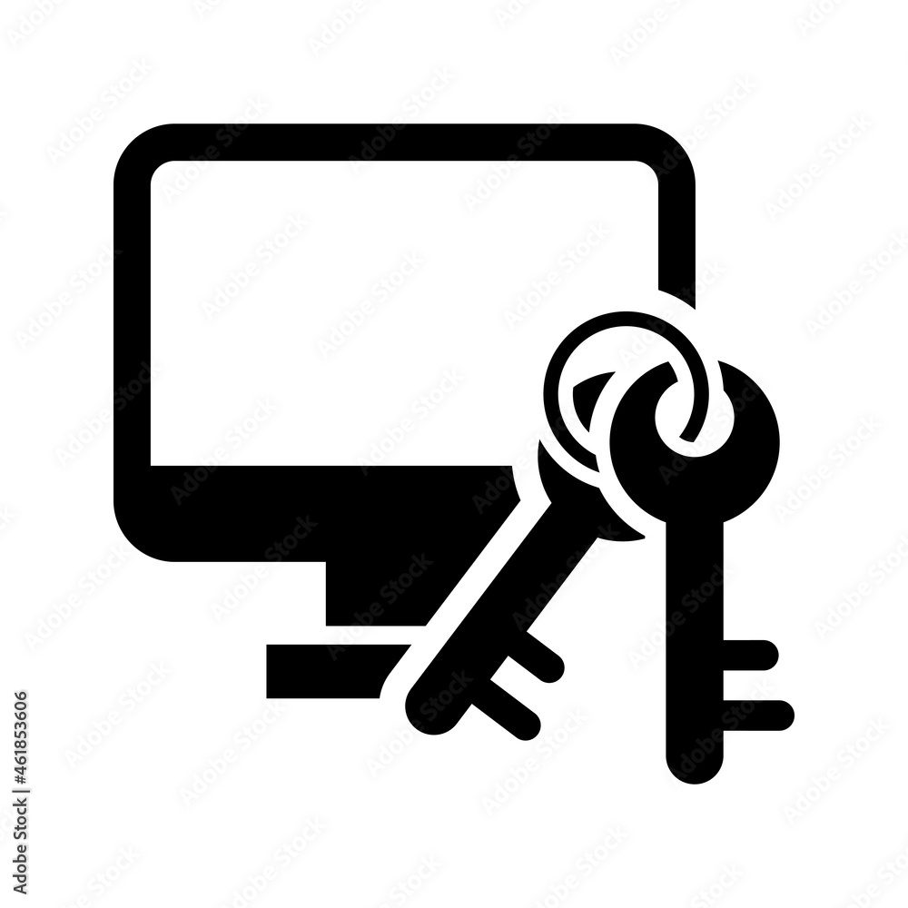 Computer security key icon Computer security key icon