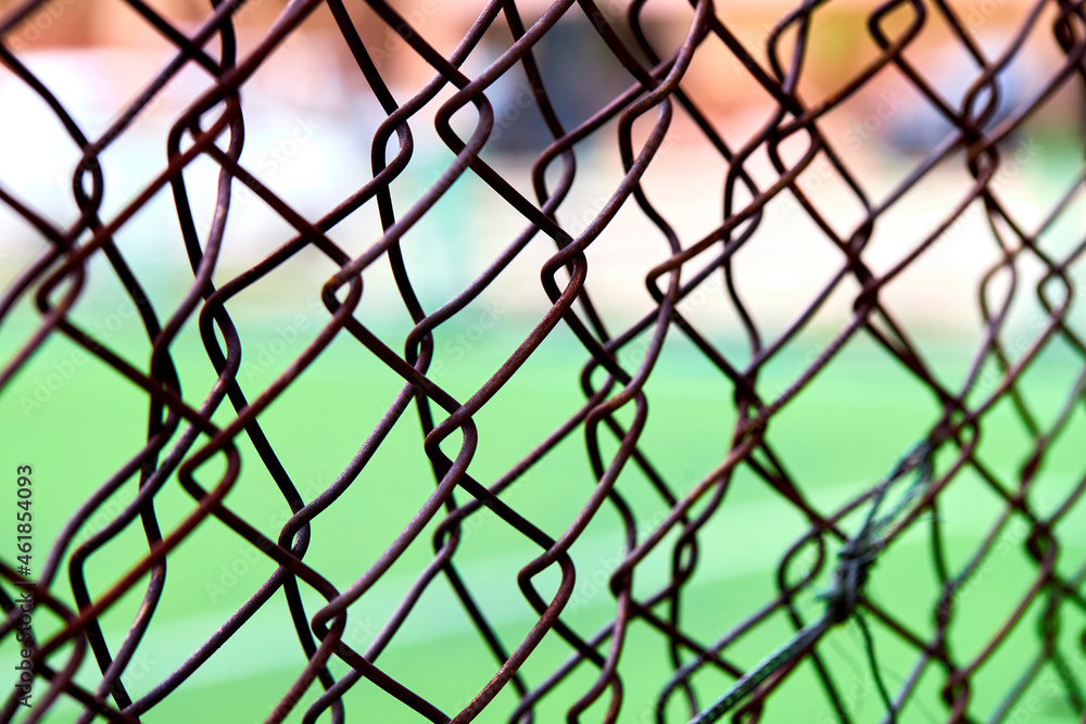 Naklejka premium fence with green grass