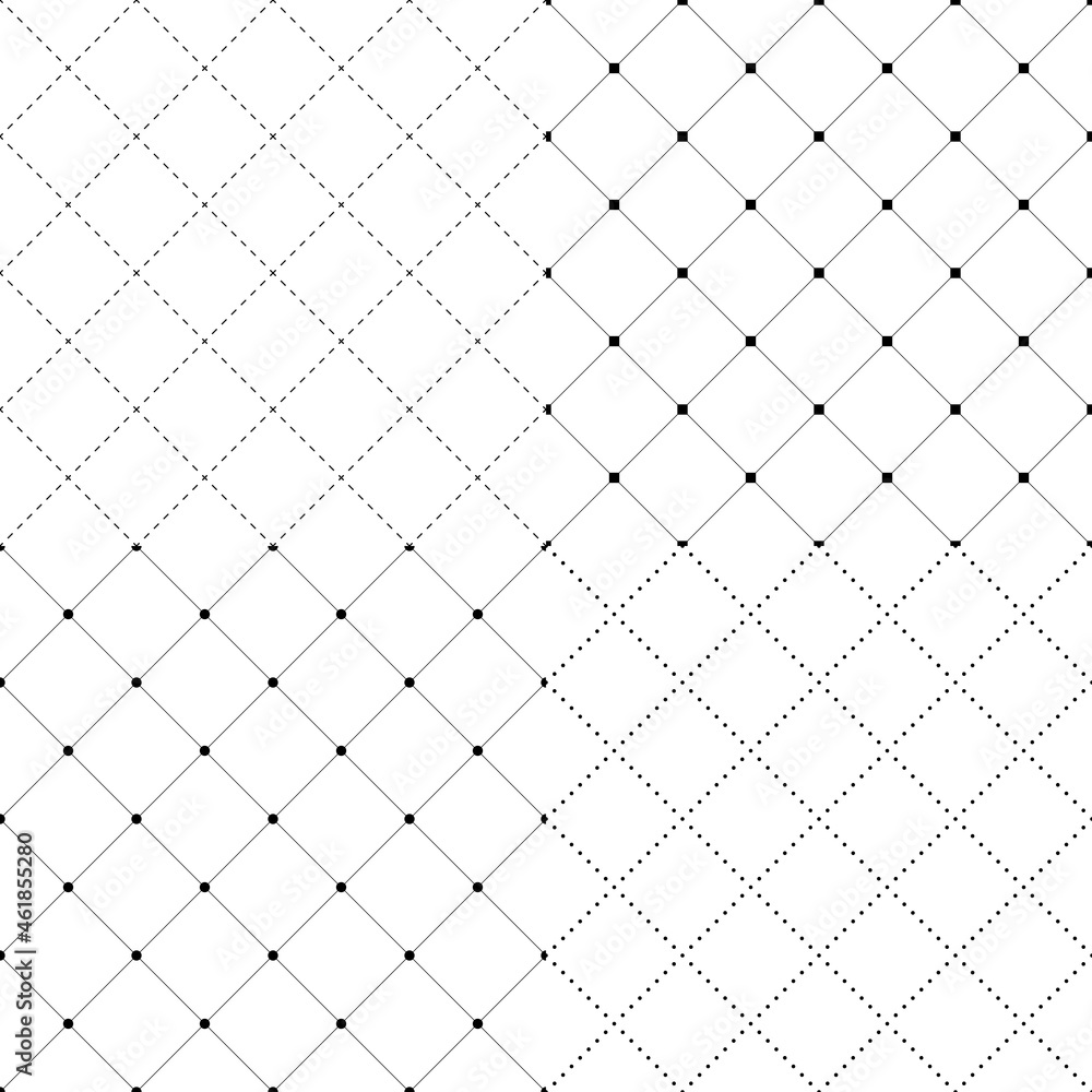 geometric seamless patterns set, black and white vector backgrounds collection. geometric seamless patterns set, black and white vector backgrounds collection.