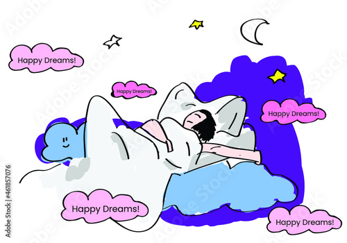 Happy Dreams, Child Book Drawing