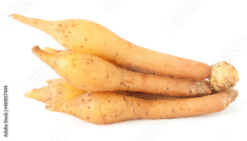 Finger root (Krachai, Kaempferia ) isolated on white background, herb.