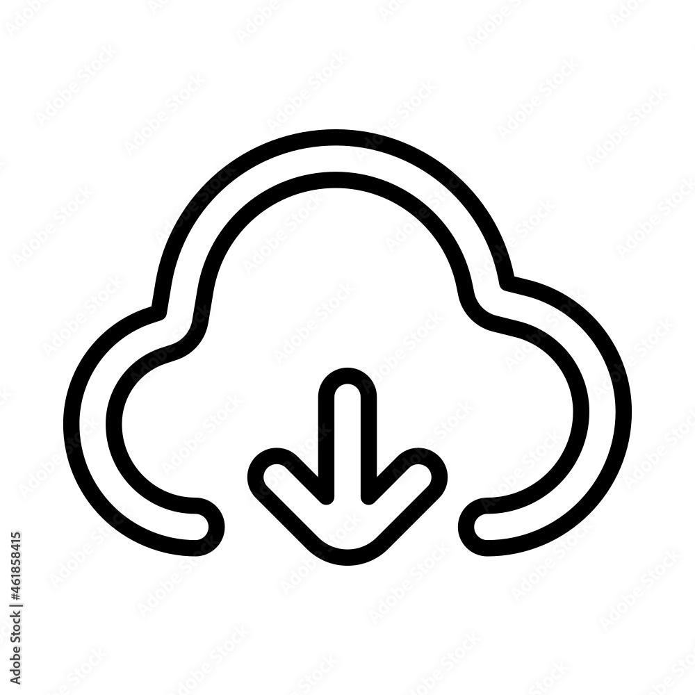 Cloud icon in outline style Cloud icon in outline style