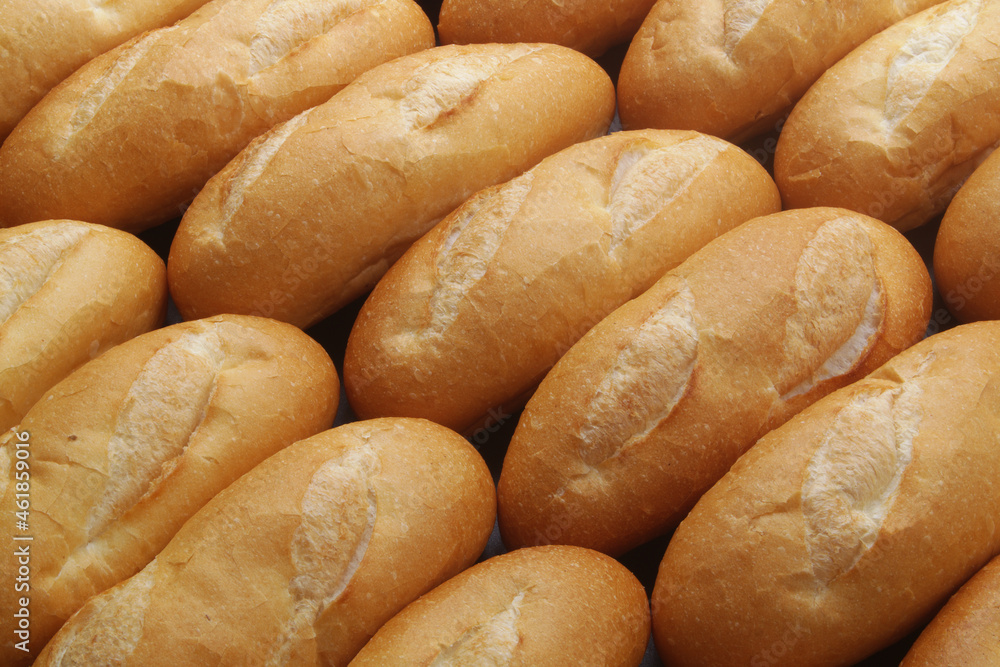 Wheat bread buns background