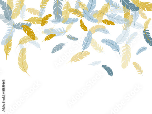 Falling feather elements soft vector design.