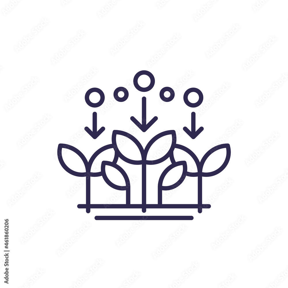 fertilizer for plants line icon fertilizer for plants line icon