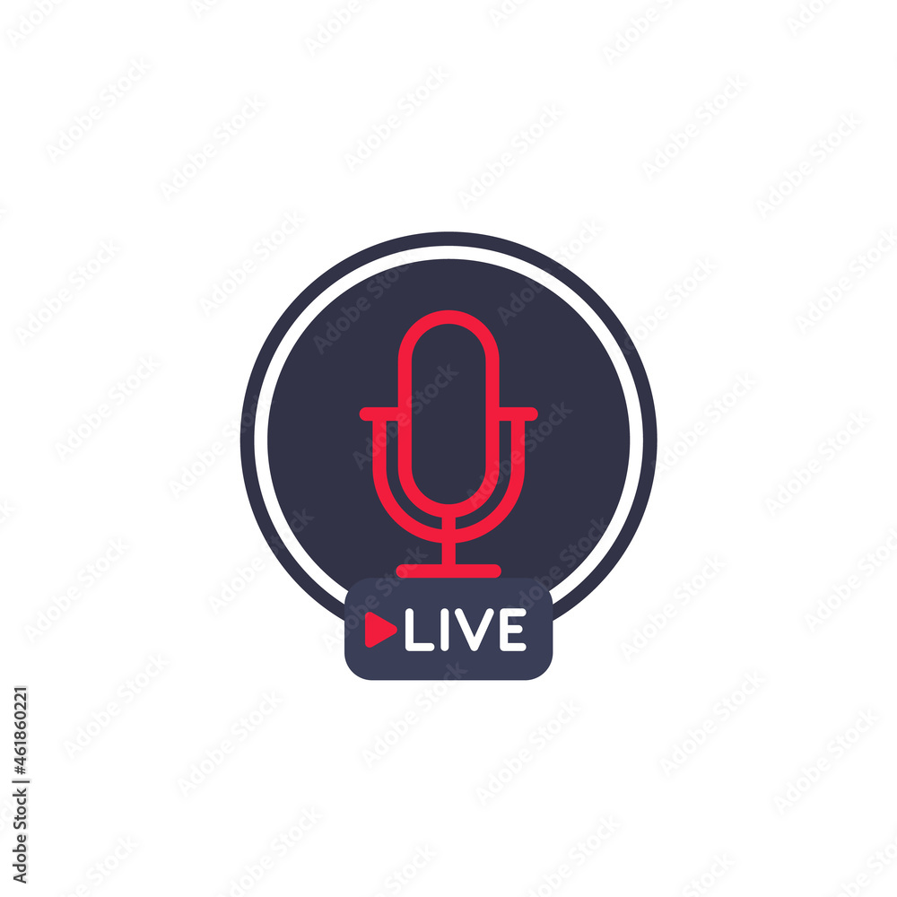 Live stream or online session vector icon Live stream or online session vector icon