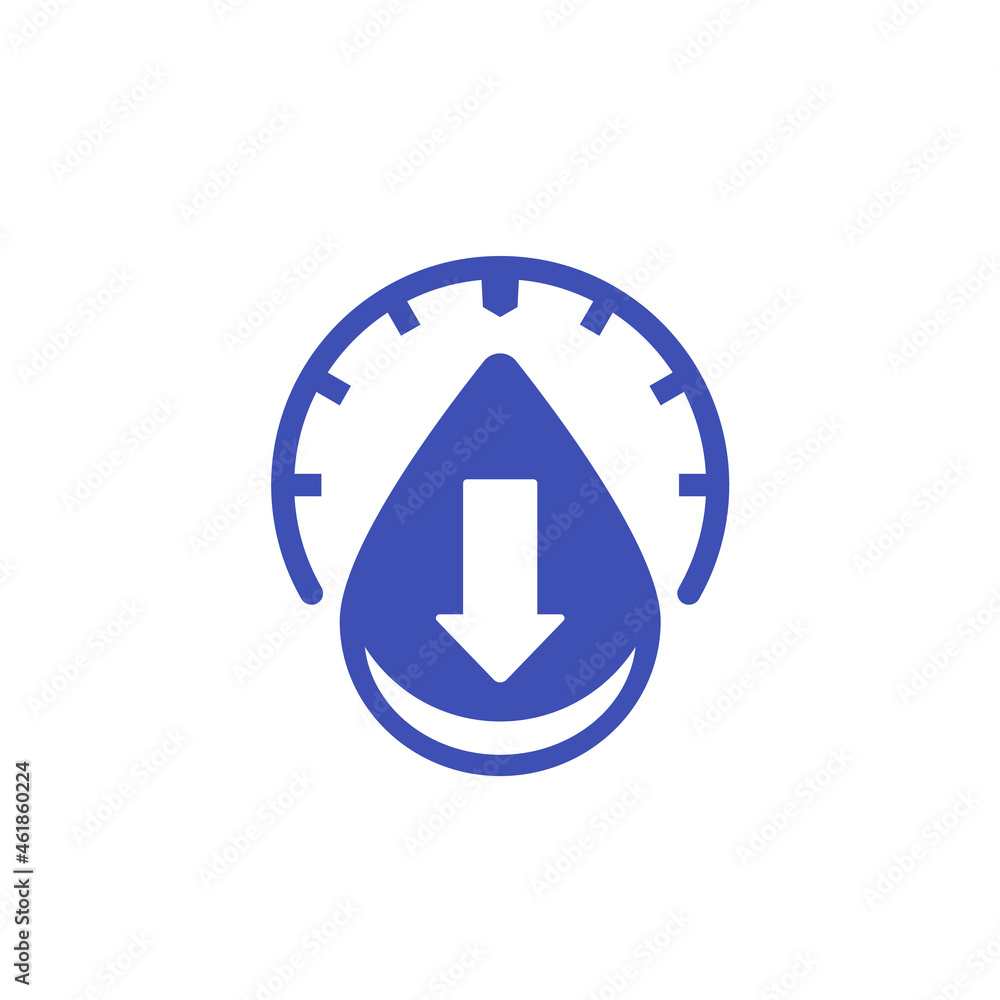 low water level icon with a drop low water level icon with a drop