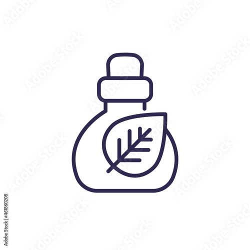 herbal homeopathic medicine, naturopathy line icon
