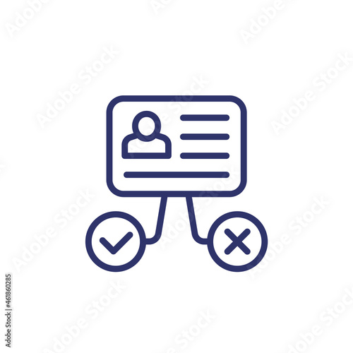 recruitment and hr line icon
