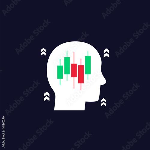 trader, broker icon with a head