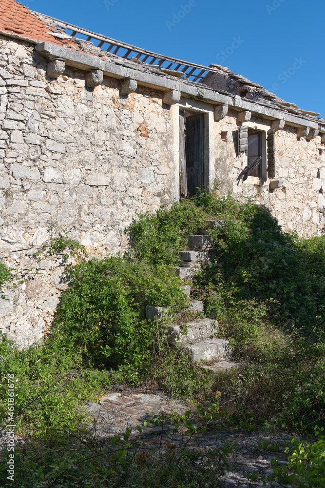 Humac historic Medieval Mediterranean village. hisorical authentic museum village on hvar Croatia