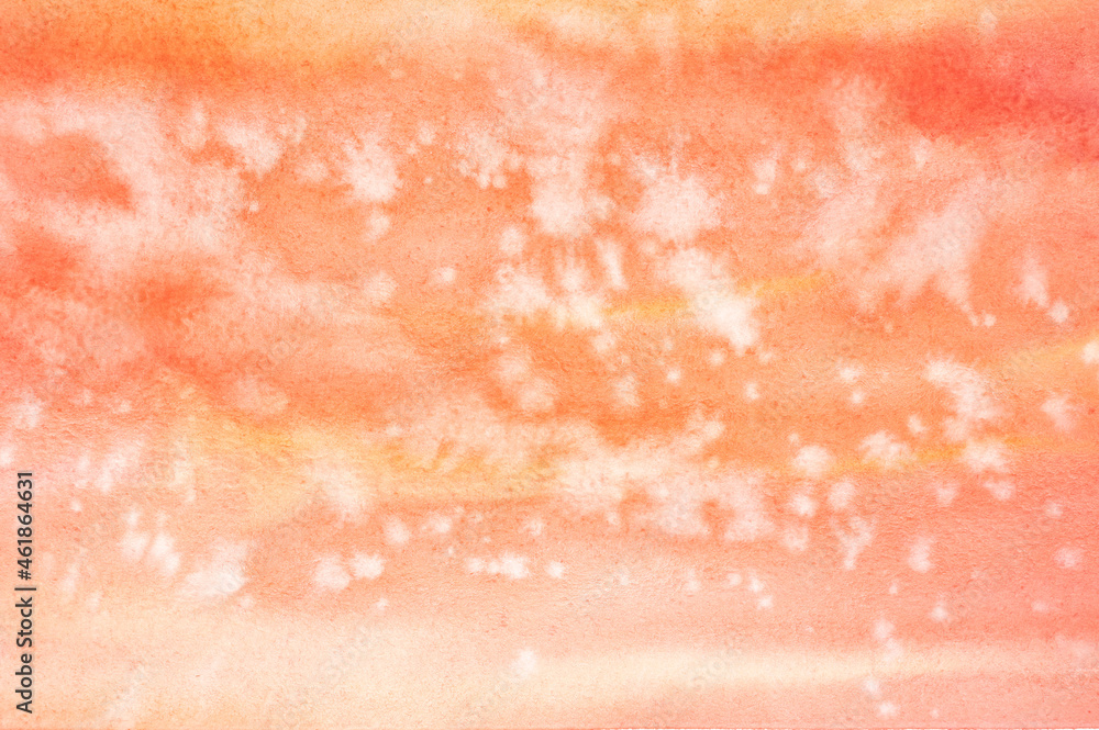 red watercolor with white spots. painted textured paper with watercolor paints of different orange color. background or backdrop of abstract art handmade diy painting red watercolor with white spots. painted textured paper with watercolor paints of different orange color. background or backdrop of abstract art handmade diy painting