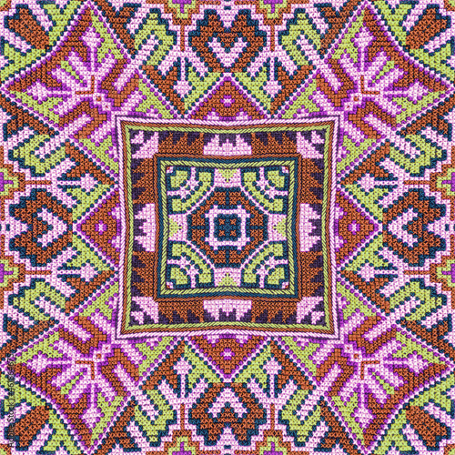 Seamless kaleidoscope or endless pattern for ceramic tile, wallpaper, linoleum, textile, web page background used