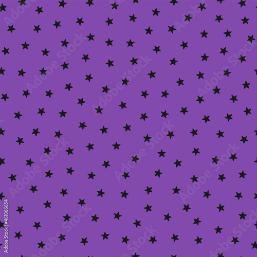 ハロウィンの魔女をイメージした紫色の背景と小さな星 - ハロウィンのイメージの背景素材・パターン