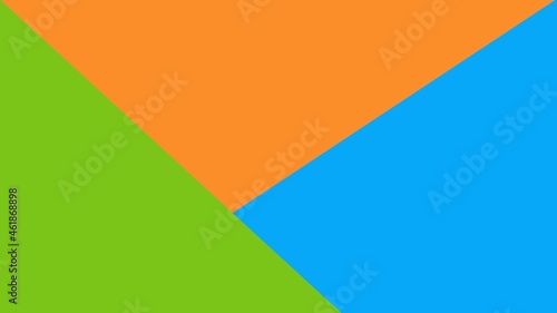 Free Download Green, Orange and Blue Simple Background. - GFXLoad