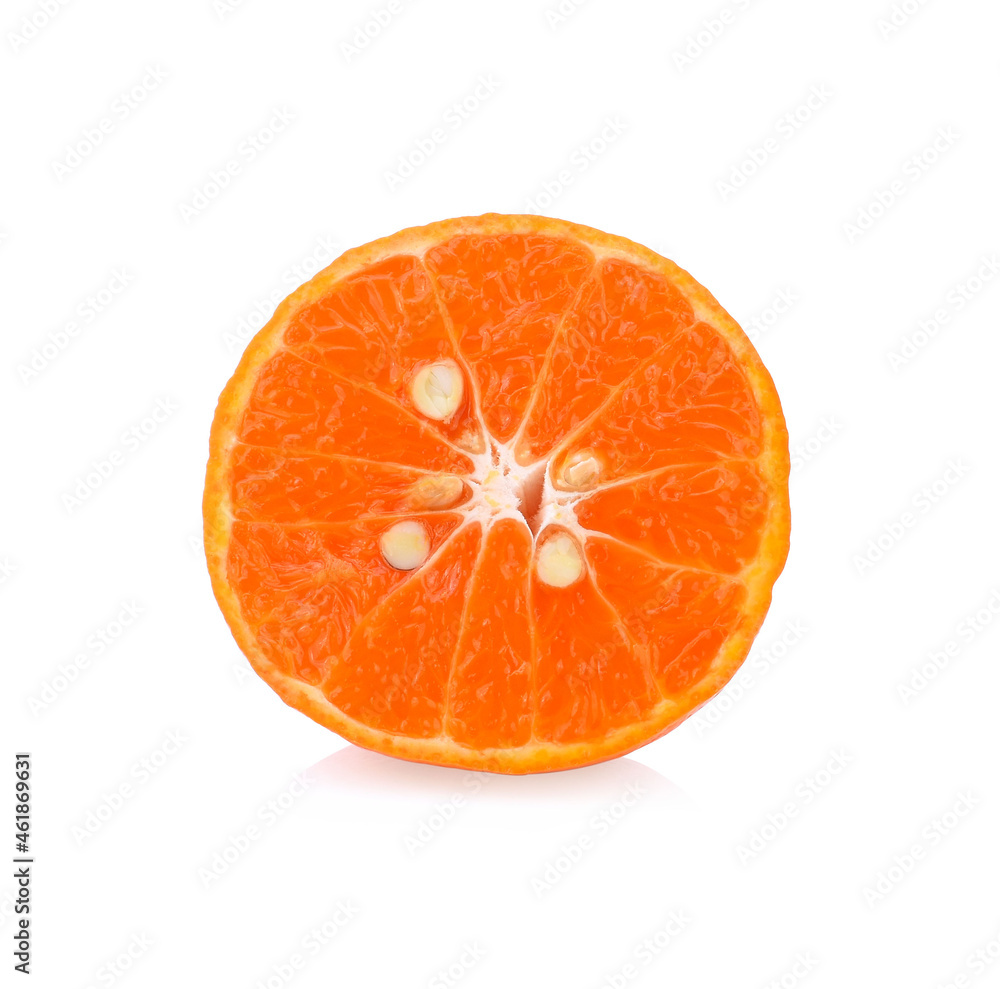 tangerine or mandarin fruit with leaves isolated on white background tangerine or mandarin fruit with leaves isolated on white background