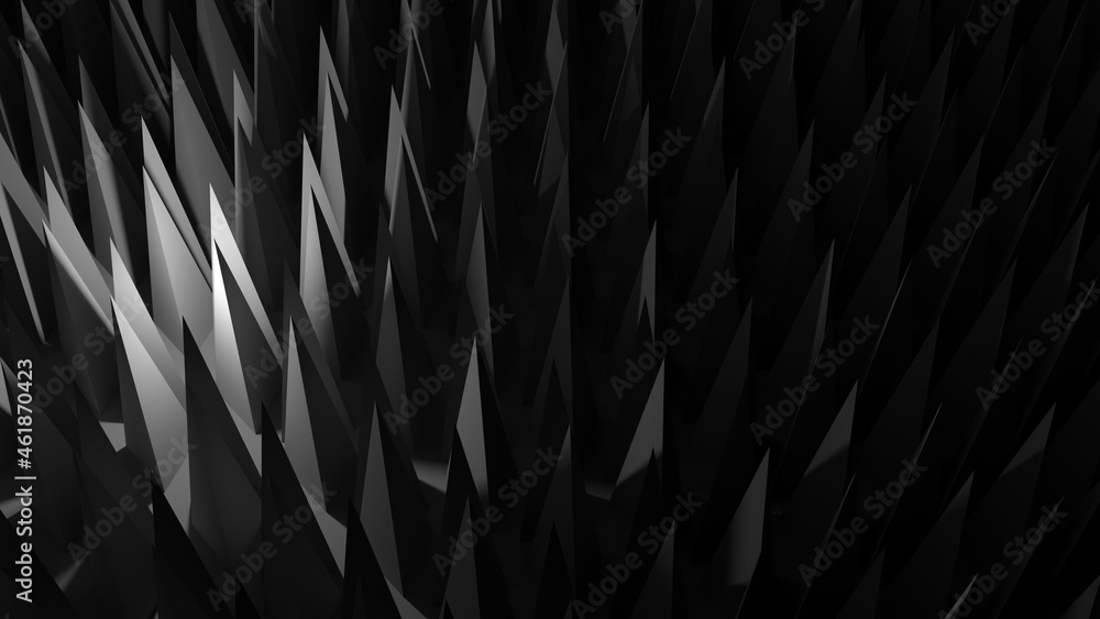Fotografie many cones background (black and white, 3D image)