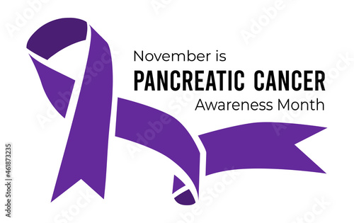 November is Pancreatic Cancer Awareness Month. Vector illustration