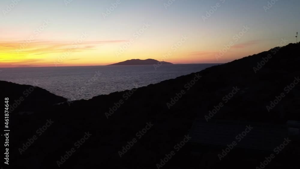 Island sunset panorama Island sunset panorama