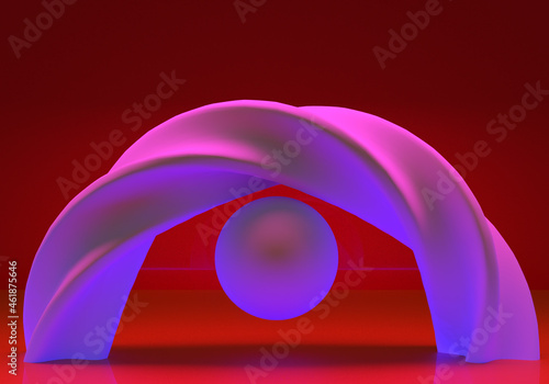 Background red. Abstraction...