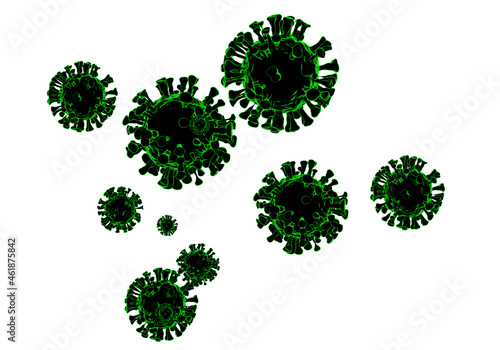 Virus bacteria isolated. Co...