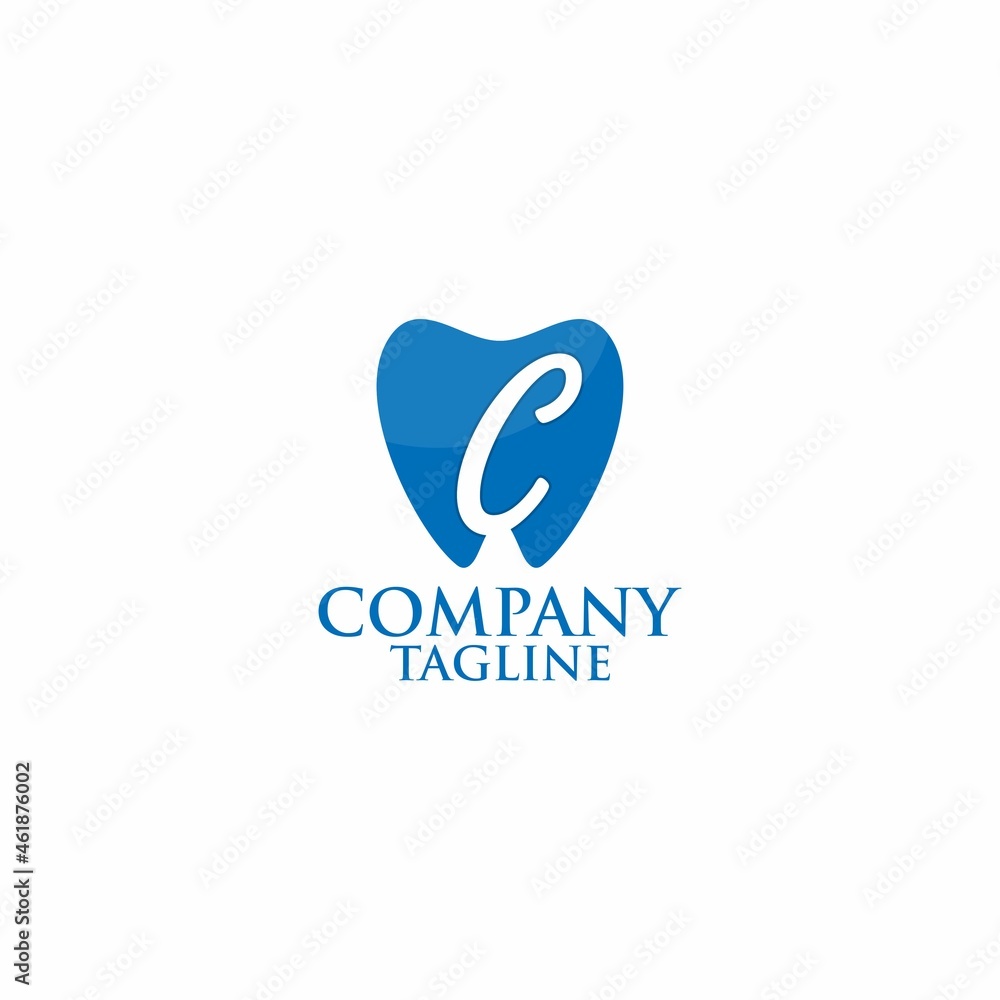 Obraz premium letter c dental logo design