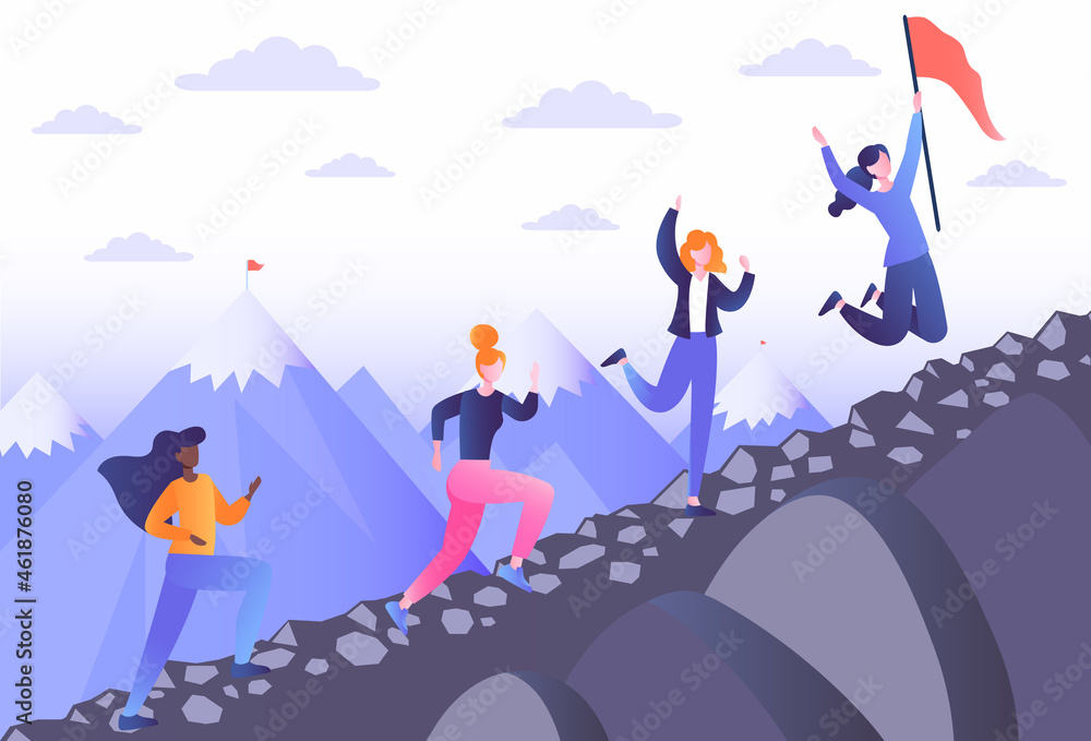 Fototapeta premium Career leadership concept