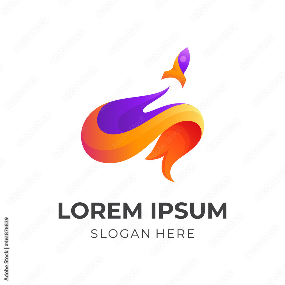 brain rocket logo design, brain and rocket, combination with 3d colorful style brain rocket logo design, brain and rocket, combination with 3d colorful style