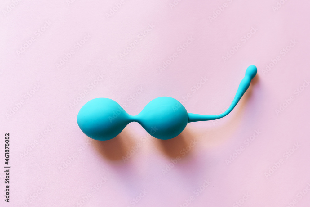Set of two color Kegel balls, Geisha balls in pink background Set of two color Kegel balls, Geisha balls in pink background