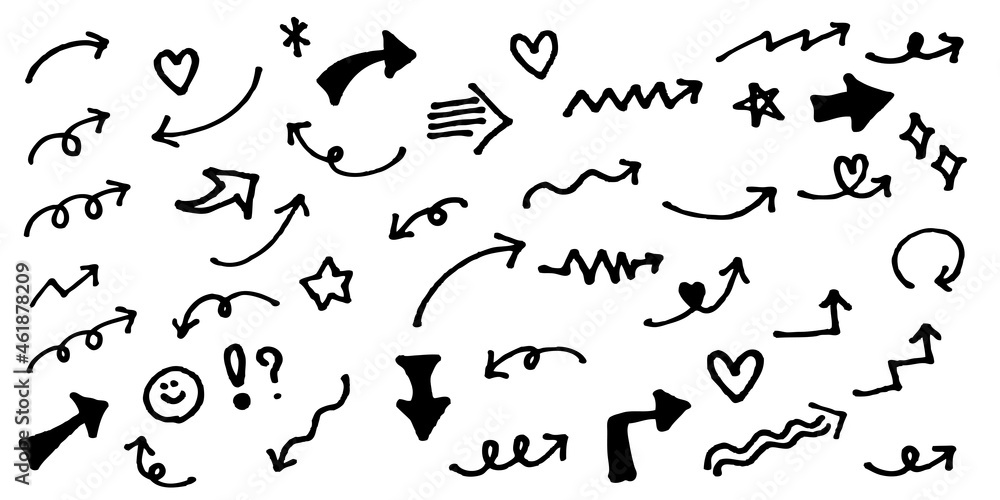 矢印 手書き シンプル 素材 セット Stock Vector Adobe Stock 矢印 手書き シンプル 素材 セット Stock Vector Adobe Stock