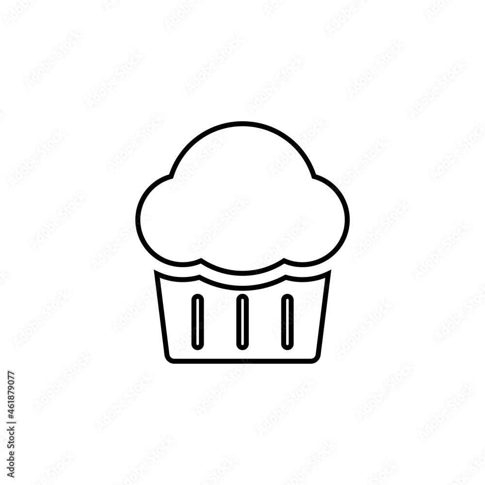 cupcake icon, cake vector, food illustration cupcake icon, cake vector, food illustration