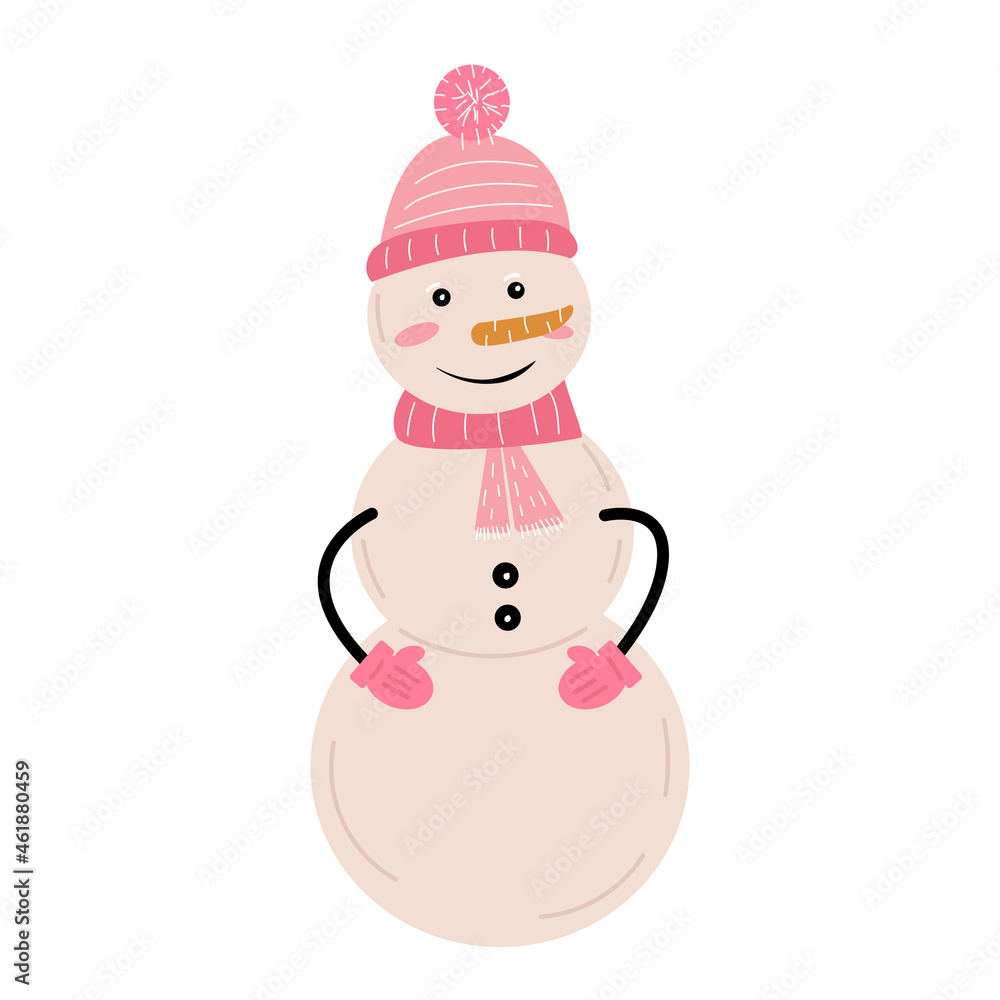 snowman on white snowman on white