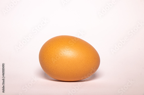 Eggs taken on a white background look comfortable