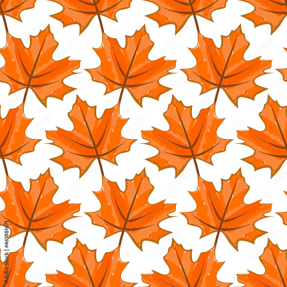 Vecter - maple leaves seamless pattern. Vecter - maple leaves seamless pattern.