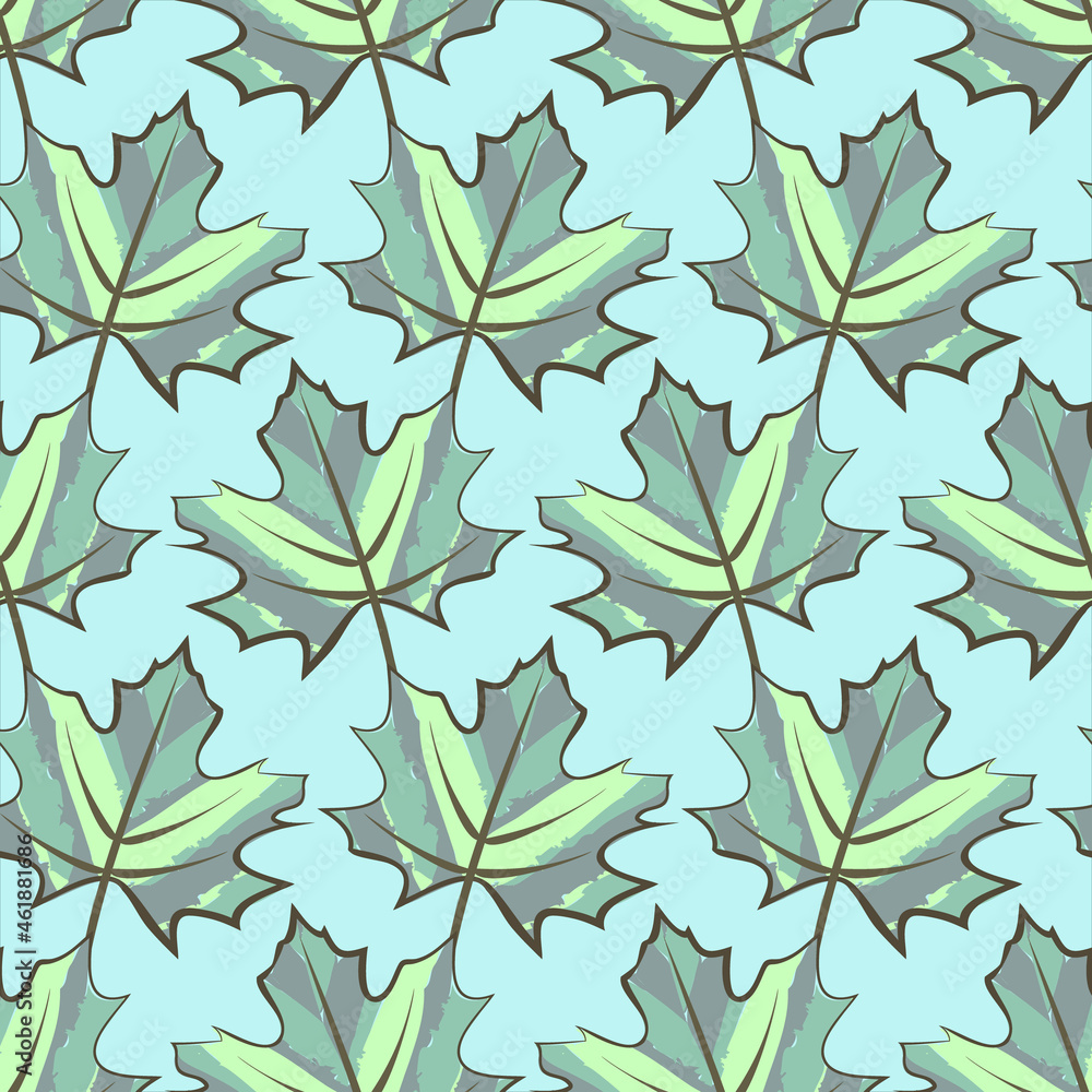 Vector - maple leaves seamless pattern.