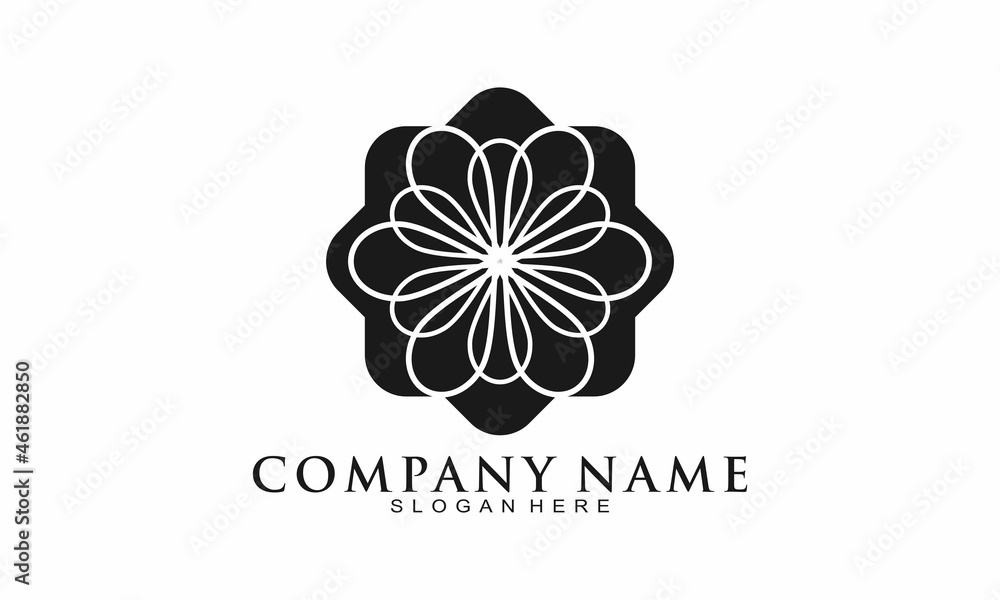 Luxury flower illustration vector logo Luxury flower illustration vector logo