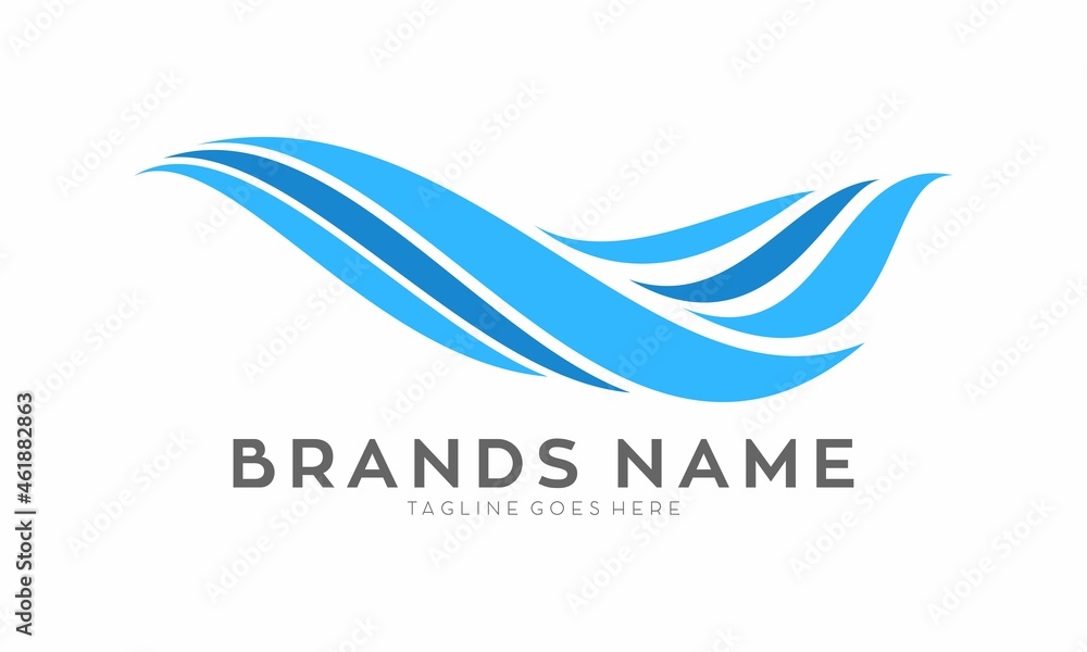 Sea wave illustration vector logo Sea wave illustration vector logo