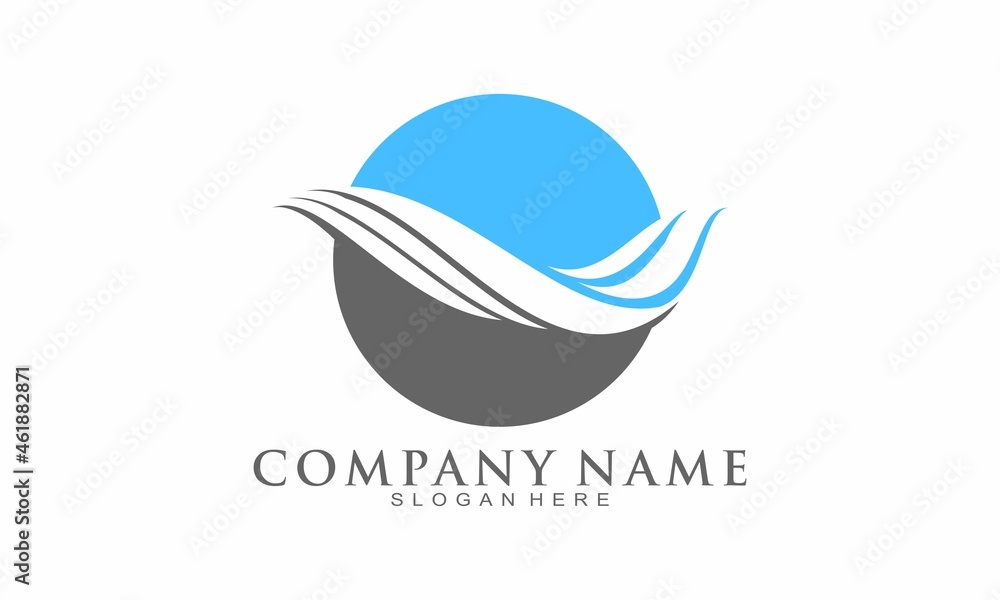 Fototapeta premium Wave modern icon logo