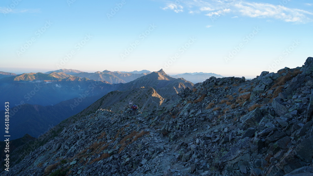 奥穂高山頂からの日の出 奥穂高山頂からの日の出