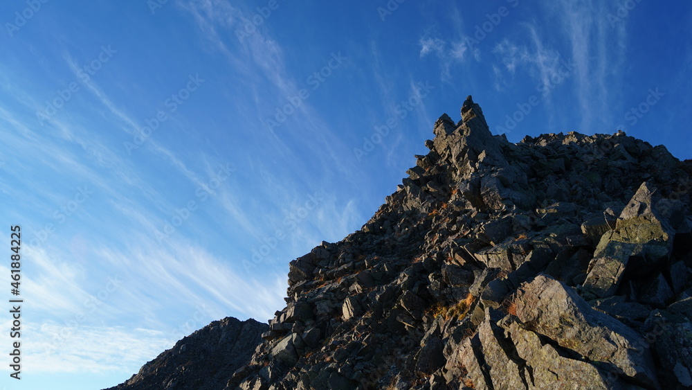 Naklejka premium 奥穂高山頂付近からの風景