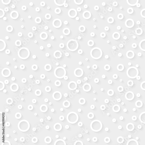 3D White background. Abstract seamless circle pattern design. Vector illustration. Eps10