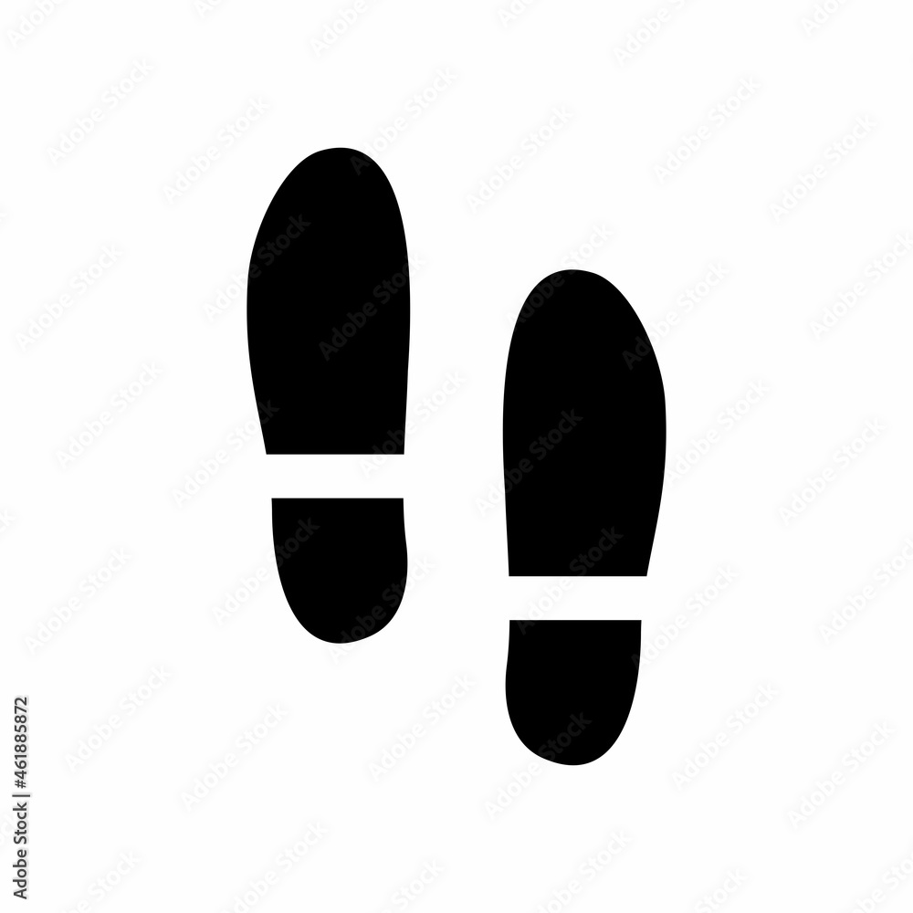 Shoe print icon. Simple, high quality and suitable for your design. Flat design vector illustration on a white background.