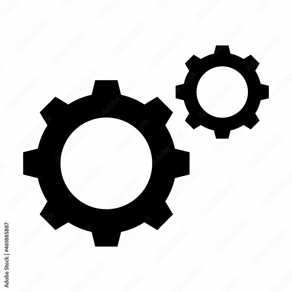 Gear icon, cogs icon. Simple, high quality and suitable for your design. Flat design vector illustration on a white background. Process, working.